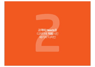 2
고객의 Needs를
디자인에 적용시킨
 패키지 디자인
 