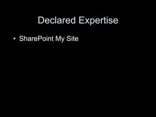 Declared Expertise SharePoint My Site 