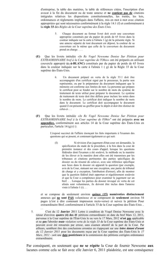 d'entreprise, la table des matières, la table de références citées, l'inscription d'un
             avocat à la fin du doc...