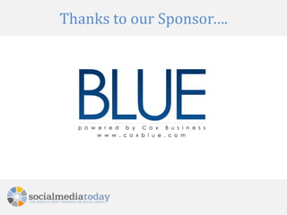 Thanks to our Sponsor….
 