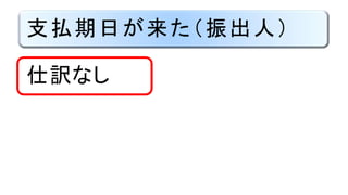 支払期日が来た（振出人）
仕訳なし
 