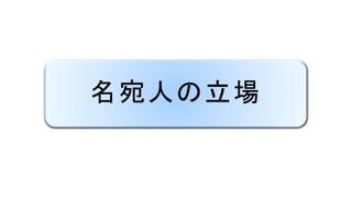名宛人の立場
 