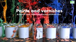 Paints and varnishes
By NEACSU Elena, GROS Guillaume and LAFONTAN Theo
1
 