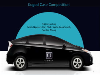 Kogod Case Competition
T4 Consulting
Minh Nguyen, Rim Filali, Sasha Kanahmelli,
Sophie Zhang
1
 