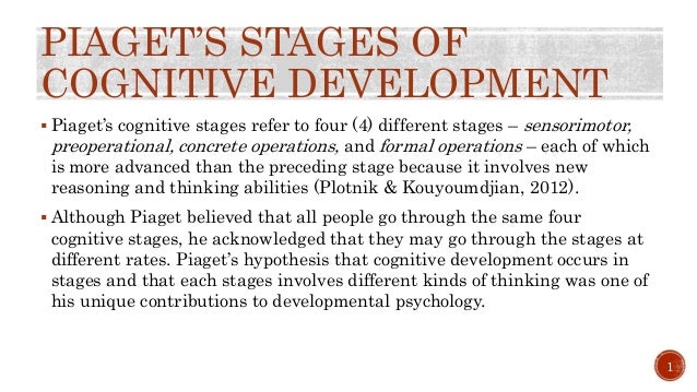 piaget s stages of cognitive development