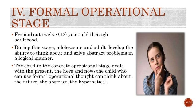 formal operational stage examples