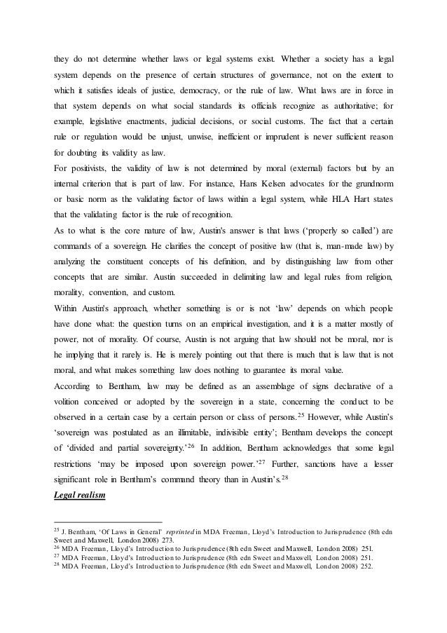 Legal positivist social thesis