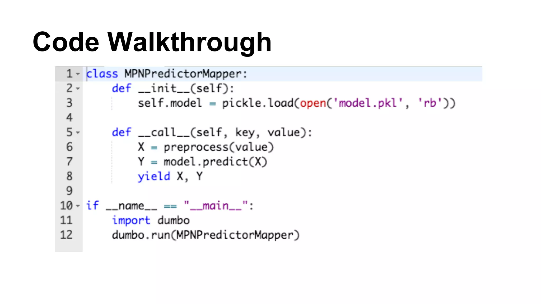 Code Walkthrough
 