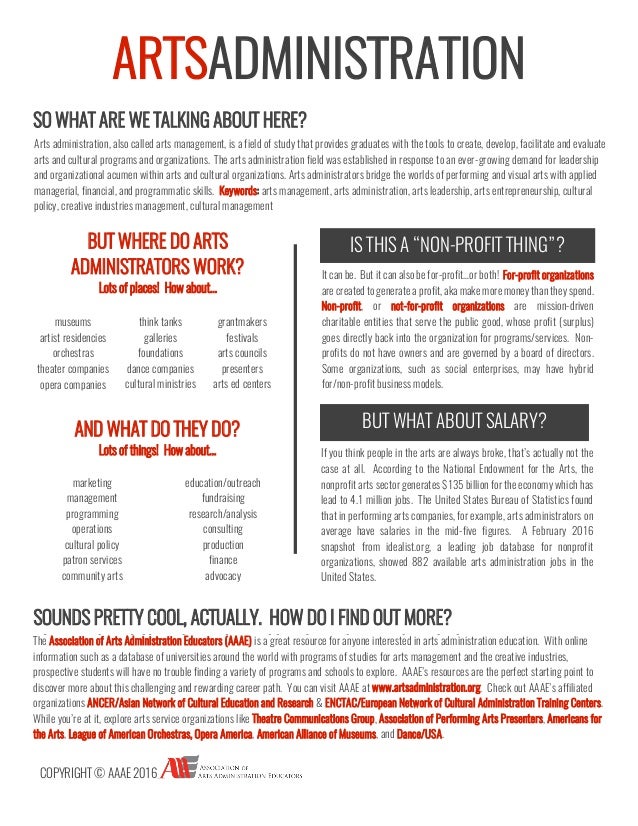 ARTS ADMINISTRATION OneSheet