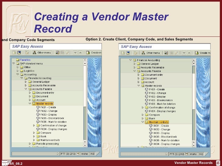 SAP FI Create Vendor Records http//sapdocs.info