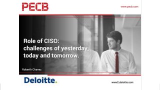 Role of CISO: challenges of
yesterday, today and tomorrow
DECEMBER 2016
 