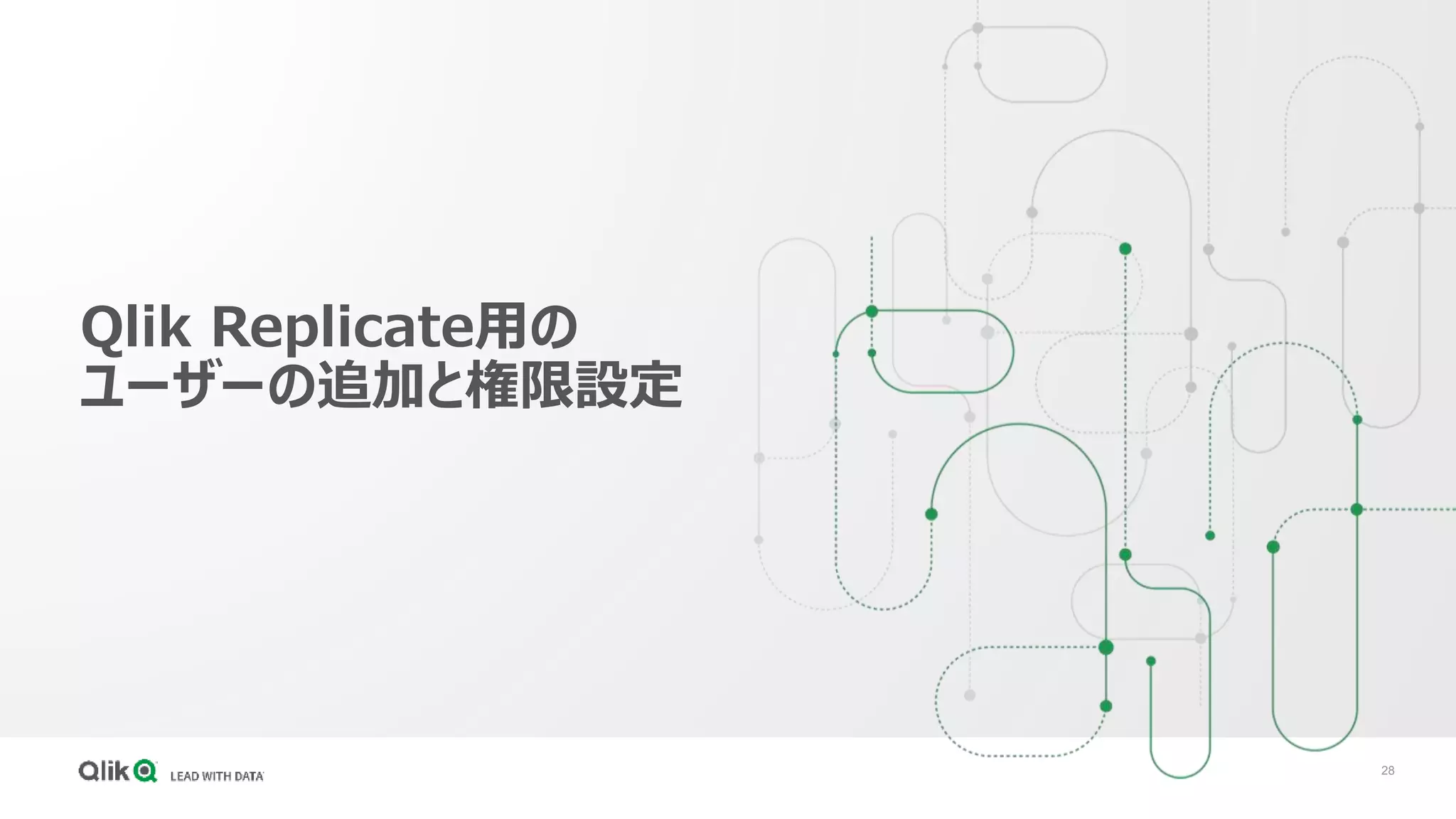 28
Qlik Replicate用の
ユーザーの追加と権限設定
 
