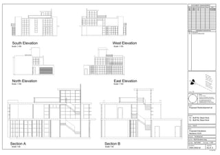 A1 Size Plot
Sheet No :
Plot Scale :Job Date :
Project :
Discipline :
Job Number :
Sheet :
Property :
Cad File :
UNLESS OTHERWISE SPECIFIED
DIMENSIONS ARE IN MILLIMETRES
ALL DIMENSIONS MUST BE
VERIFIED ON SITE PRIOR TO
COMMENCEMENT OF ANY WORK
DO NOT SCALE
Notes :
Client :
Copyright.
Telephone 03 9417 0111
Facsimile 03 9417 0101
Fitzroy
VIC
3065
d e s i g n
w
o r k s
a u s t r a l i a
p / l
Facsimile
02 281 1344
Telephone 02 281 1114
Ultimo
NSW
2007
254-260 Young Street
580
Harris Street
Proposed Redevelopment at:
April 2002 1:100
A2 of 2
72 - Bluff Rd, Black Rock
Proposed Elevations,
DWA-2002-02
Architectural
Bluff-Elevations.dwg
H.& R.
72 - Bluff Rd, Black Rock
Sections A & B
Issue : AMENDMENT DESCRIPTION:
001 First Issued
002 Issued for building permit
DOCUMENT MANAGEMENT
Check:Drawn :Issue : Examin: Appvd: Date :
JCAKS001 27-03-2002
JCAKS002 14-05-2002
South Elevation
North Elevation East Elevation
Section A Section B
West Elevation
Scale 1:100 Scale 1:100
Scale 1:100 Scale 1:100
Scale 1:50 Scale 1:50
 