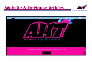 PT. SATRIA WANGSA ANGGARA
Website & In-House Articles
 