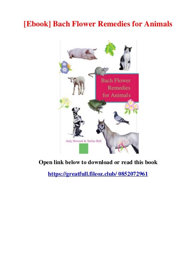 ⭐[BOOK]⚡ Bach Flower Remedies for Animals