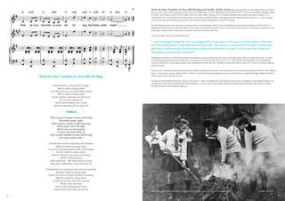 32
Private Perks is a funny little codger
With a smile a funny smile.
Five-feet-none, he’s an artful little dodger
With a smile a sunny smile.
Flush or broke, he’ll have his little joke,
He can’t be suppress’d.
All the other fellows have to grin
When he gets this off his chest, Hi!
CHORUS:
“Pack up your troubles in your old kit-bag,
And smile, smile, smile,
While you’ve a lucifer to light your fag,
Smile, boys, that’s the style,
What’s the use of worrying?
It never was worth while, so
Pack up your troubles in your old kit-bag,
And smile, smile, smile.”
Private Perks went a-marching into Flanders
With his smile his funny smile.
He was lov’d by the privates and commanders
For his smile his sunny smile.
When a throng of Germans came along
With a mighty swing,
Perks yell’d out, “This little bunch is mine!
Keep your heads down, boys and sing, Hi!
Private Perks he came back from Bosche-shooting
With his smile his funny smile.
Round his home he then set about recruiting
With his smile his sunny smile.
He told all his pals, the short, the tall,
What a time he’d had;
And as each enlisted like a man,
Private Perks said “Now my lad, Hi!
Pack Up Your Troubles In Your Old Kit Bag and Smile, Smile, Smile very nearly didn’t see the light of day, let alone
become one of the most enduring songs of the First World War. In 1915, Welshman Felix Powell (1878-1942) set his brother George’s words
to music, but George (1880-1951) thought the result was ‘piffle’ and put it in the rejects drawer, only to dig it out later to enter it in a
competition for a recruiting or marching song. The brothers dusted it down, changing the time signature from 6/8 to 2/4 – and in August
1915 it was announced that they had won the first prize, and a substantial amount of money.
By the following week the song was in performance in Southampton where it was adopted by many troops embarking for the Front. It
popularised by the music-hall entertainer Florrie Hall, and recorded several times. As well as on sheet music, it featured on calendars and
postcards, many of which were sent to soldiers from their families at home.
One newspaper of the time declared it was:
“…one of the year’s song hits. It is no exaggeration to say that, in the space of a few weeks, it has won
for itself a front place in the affections of the public. The chorus is conceived in the spirit of melodious
optimism, and possesses the infectious quality so essential in a song if it is to stand any chance of
becoming a great popular favourite.”
It helped to maintain morale both at home and abroad, and was played by the many marching bands who accompanied troops, as well
as at divisional entertainments. After the SS Laurentic hit a mine in the Irish Sea in 1917, with the loss of hundreds, it is recorded that
survivors billeted in a hall found a piano and sang along to Pack Up Your Troubles to rally their spirits. By 1918, it was even being sung by
German troops.
Pack Up Your Troubles has been translated into Dutch, German and Spanish, and has featured in numerous writings and films, from Wilfred
Owen’s 1918 poem ‘Smile, Smile, Smile’ to Tintin, Laurel and Hardy, Broadway musicals, Charlie Brown, Raymond Briggs’ Where the Wind
Blows, and in 2010, the UK Top Ten.
Composer Felix Powell enlisted at Leeds on February 5, 1916. Enrolling with the Army Service Corps in Cardiff, he entertained soldiers on
the Western Front with his troupe The White Knights. In 1916, when conscription became compulsory, his brother and lyricist George
Powell became a conscientious objector.
Pack Up Your Troubles In Your Old Kit Bag
© IWM. Q 31158Girls stoke a fire on an allotment in the grounds of their school during the First World War
33
 