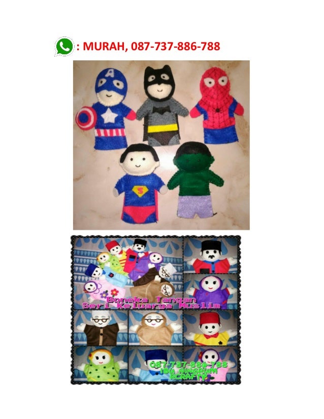 Wa 087 737 886 788 Membuat Boneka Jari Kain Flanel Di