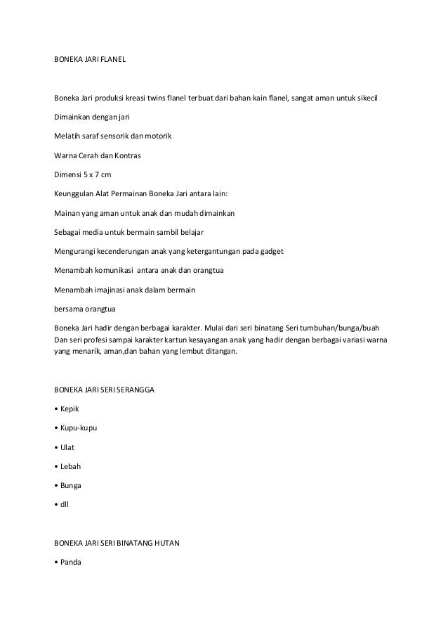 Wa 087 737 886 788 Boneka Jari Flanel Hewan Batam Jual Boneka Jari
