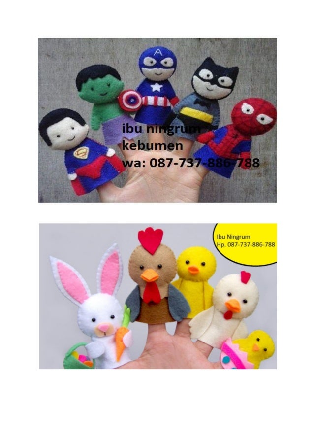 wa 087737886788, tutorial membuat boneka jari flanel