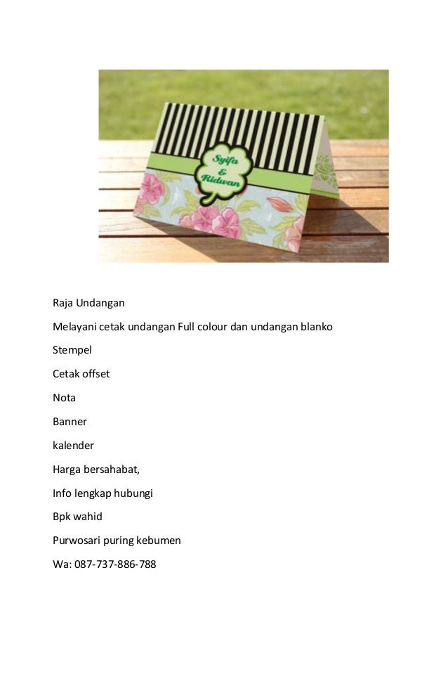 087 737 886 788 Agen Cetak Undangan Pernikahan Murah Di