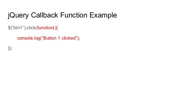 Callback Function