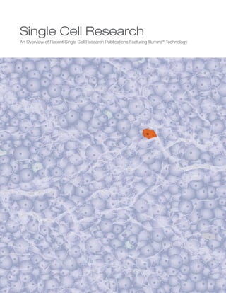 Single Cell Research
An Overview of Recent Single Cell Research Publications Featuring Illumina®
Technology
 