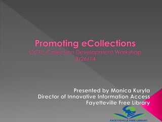 Promoting eCollections