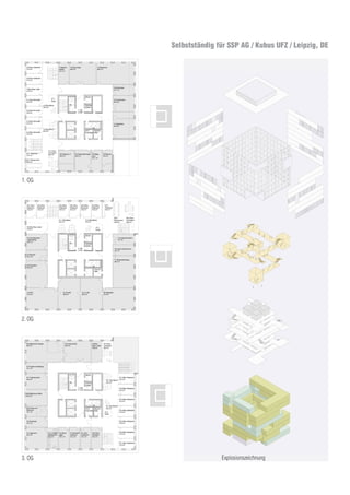 Selbstständig für SSP AG / Kubus UFZ / Leipzig, DE
1. OG
2. OG
3. OG Explosionszeichnung
 