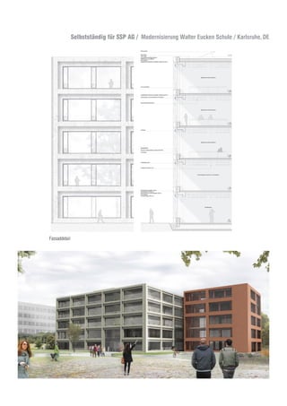 Fassaddetail
Selbstständig für SSP AG / Modernisierung Walter Eucken Schule / Karlsruhe, DE
 