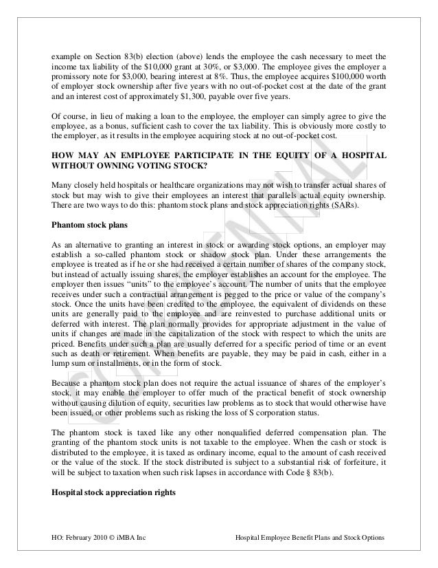 Section 83 b stock options