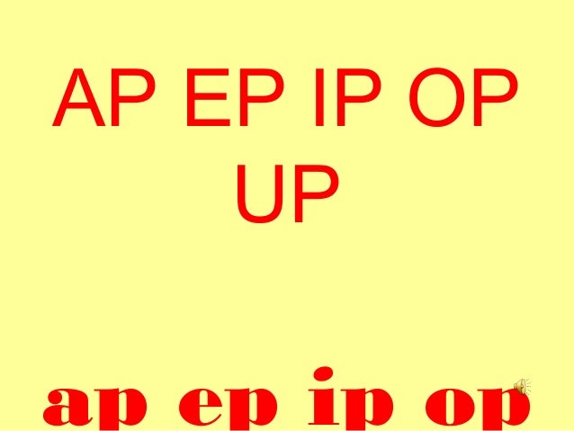 Sillabe Inverse Ap Ep Ip Op Up