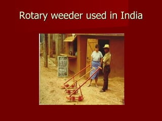 Rotary weeder used in India 