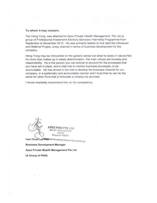Internship Referral Letter