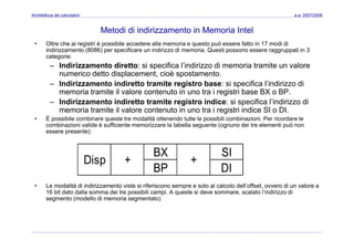 Architettura dei Calcolatori 08 Assembler