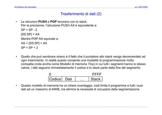 Architettura dei Calcolatori 08 Assembler