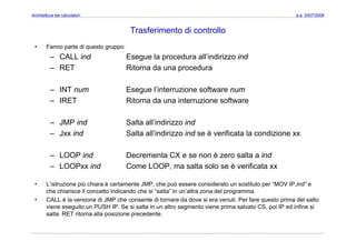 Architettura dei Calcolatori 08 Assembler