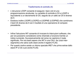 Architettura dei Calcolatori 08 Assembler