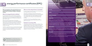 12 low carbon energy capability statement 13low carbon energy capability statement
Energy Performance Analysis
Breakdown by Energy Band
13low carbon energy capability statement
energy performance certificates (EPC)
Mitie can provide you with an Energy Performance
Certificate (EPC) for your building, a requirement
by law if you are thinking of selling or renting your
building.
What is an energy performance certificate?
An energy performance certificate gives prospective
buyers or tenant’s information on the energy efficiency
and carbon emissions of a building. The certificate has
been phased in since April 6th 2008 when buildings are
sold, rented or built.
EPCs promote the improvement of the energy
performance of buildings and are intended to identify
ways in which the energy consumption of buildings and
associated costs can be reduced. All EPCs come with
a recommendation report which includes advice and
suggestions on improvements you could make to save
money and energy.
The EPC, a requirement by law, also tells potential buyers
and tenants about the energy performance of a building,
so they can consider energy efficiency as part of their
investment or business decision to buy or occupy that
building.
What is an asset rating and how is it calculated?
An asset rating provides the public with information about
the energy efficiency of the building.
The rating is calculated on the performance of the
building and its building services (such as heating, lighting
or air conditioning) rather than the appliances within it.
This rating is known as an asset rating showing how
energy efficient the building has been designed and
modified.
A building’s rating will vary depending on the age,
location, size and condition of the building, which are
taken into account.
Penalties for not having an EPC
The penalty for failing to make an EPC available to any
prospective buyer or tenant when selling or renting a non-
dwelling is fixed, in most cases, at 12.5% of the ratable
value of the building, with a default penalty of £750 where
the formula cannot be applied. The range of penalties
under this formula are set with a minimum of £500 and
capped at a maximum of £5,000.
Did you know? From 2018, buildings with an
‘F’ or ‘G’ rating will not be able to be sold or let. A
building with an ‘E’ rating today should look to
improve their building fabric and services.
Services:
Energy Performance Certificates (EPC)
Project:
Refit project for solar panels
Numberoflocations:
6 buildings
Project aims
For this local Council to qualify for the Feed-in-Tariff (FIT) for the solar PV
projects, both the installer and the products must both be certified under the
Microgeneration Certification Scheme (MCS).
The tariffs that are received depend on both the eligibility date and the
property’s Energy Performance Certificate (EPC) rating. EPCs are a
mandatory requirement as part of the scheme to provide an asset rating of ‘D’
or better in order to achieve the highest banding of available FIT.
Mitie’s solution
Mitie’s Low Carbon Energy Assessors surveyed 6 buildings for the solar PV
proposal (part of a wider Mitie energy saving initiative, including lighting and
boiler replacement) to provide EPCs to enable the local Council to claim the
maximum FIT.
The results
All EPCs were completed and resulted in the required asset rating, allowing
the local Council to claim the maximum FIT available.
The EPCs were carried out again after the full energy reduction package had
been installed to demonstrate the improvement in rating.
case study
Local Council
 