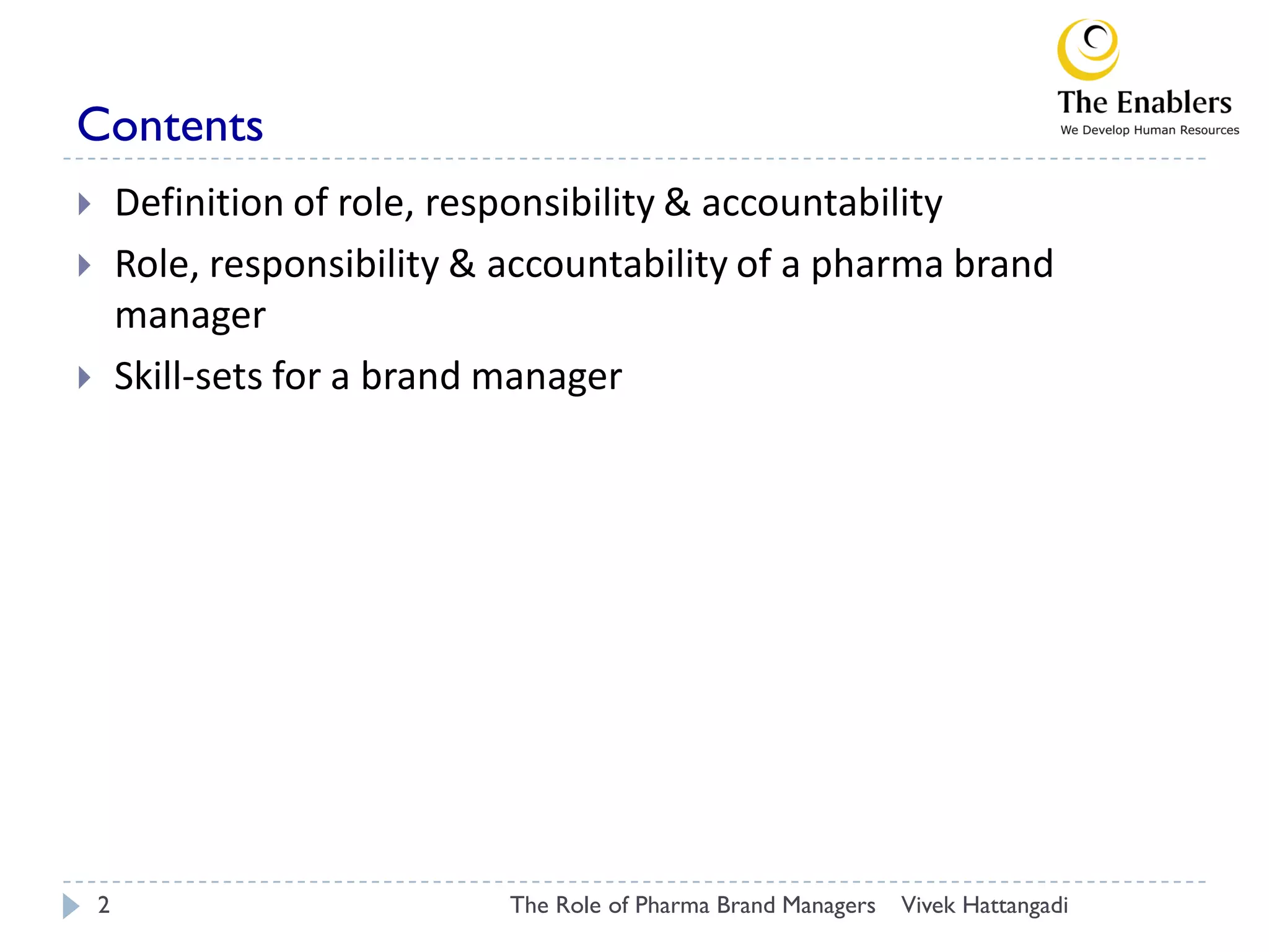 Role of Pharma Brand Manager | PDF