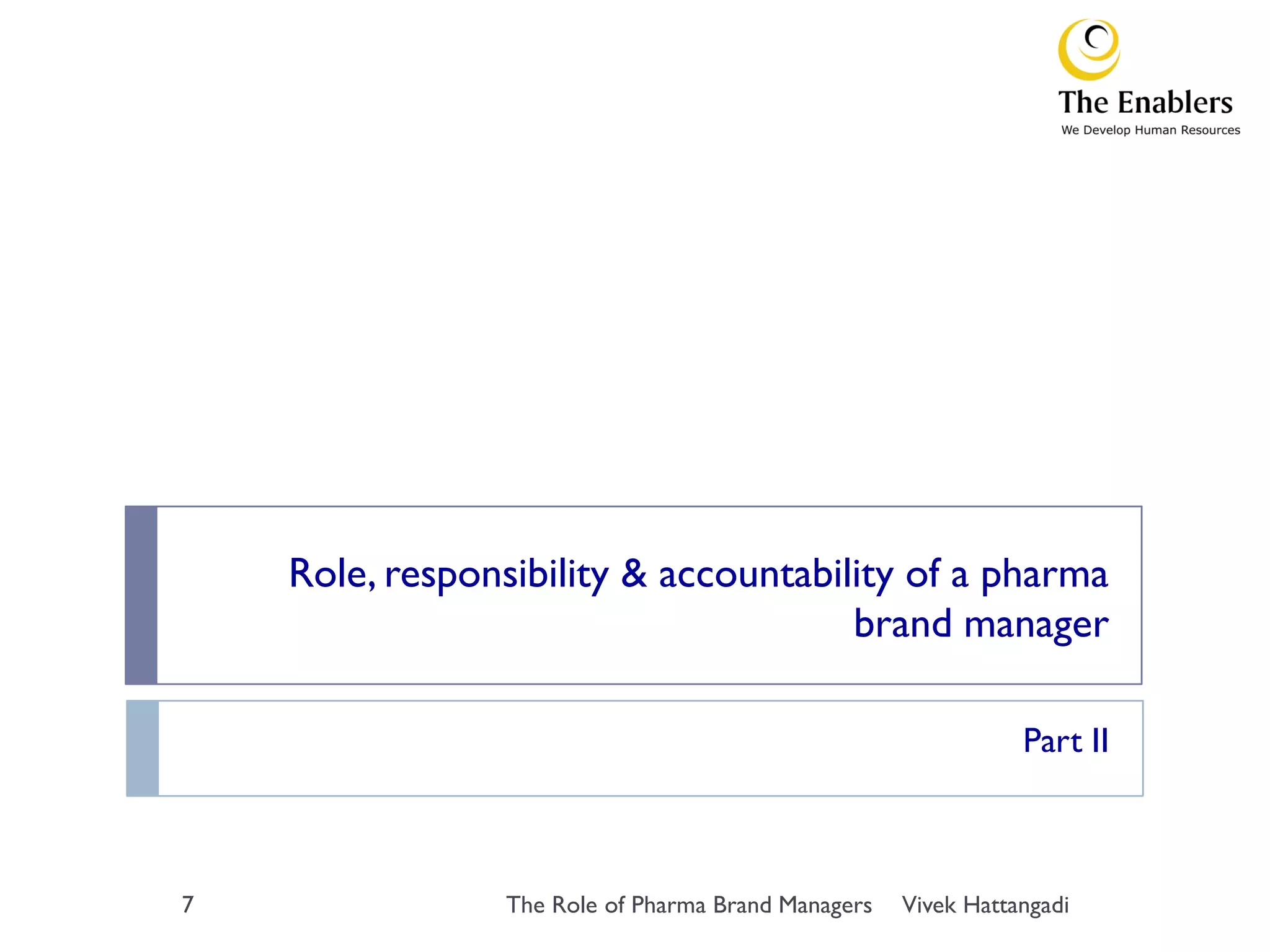 Role of Pharma Brand Manager | PDF