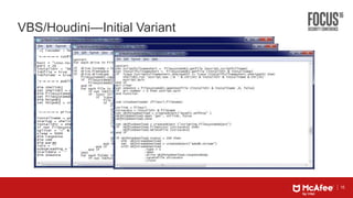 15
VBS/Houdini—Initial Variant
 
