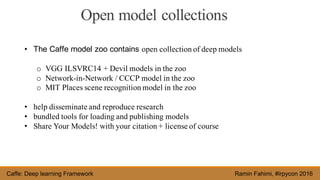 Caffe - A deep learning framework (Ramin Fahimi) | PDF