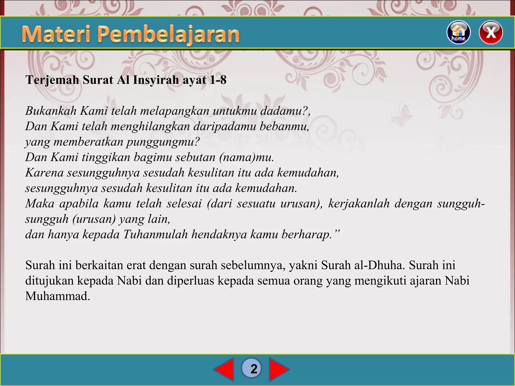 PPT QS. Al-Insyirah | PPT