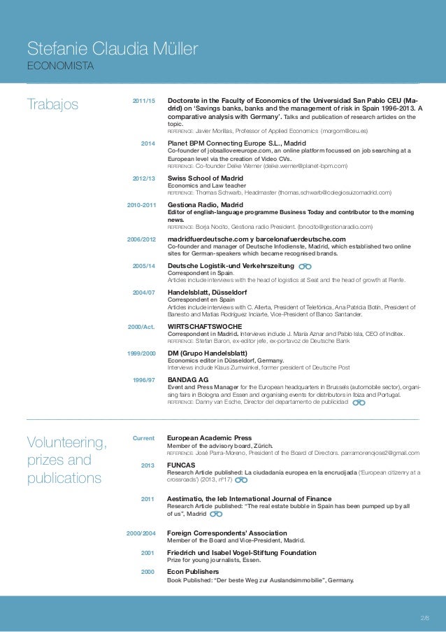 Resume economics phd