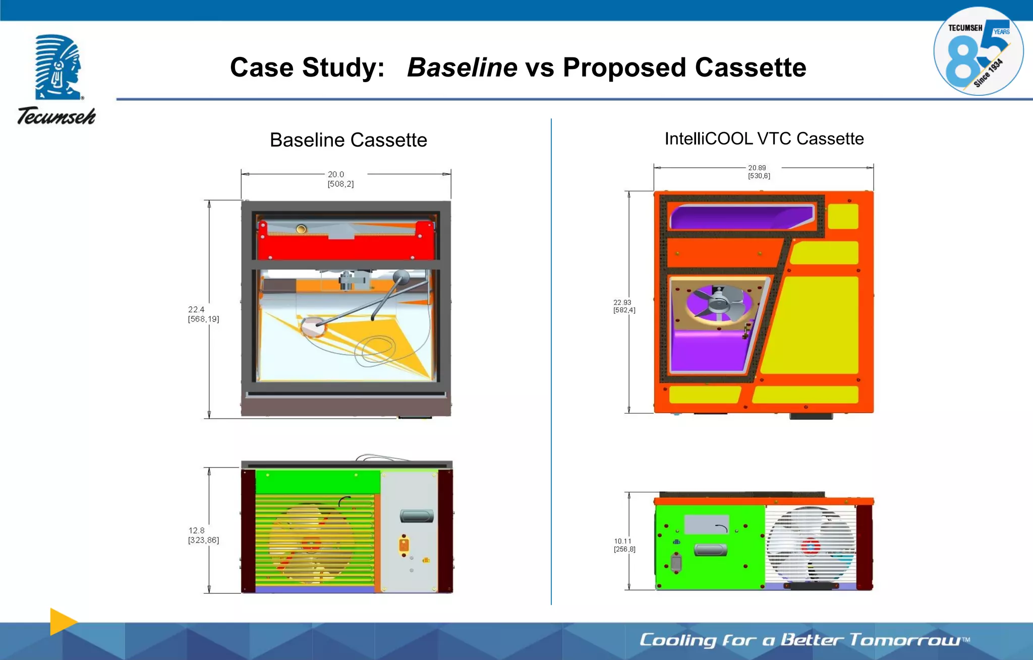 Case Study: Baseline vs Proposed Cassette
Baseline Cassette IntelliCOOL VTC Cassette
 