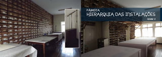 FÁBRICA
HIERARQUIA DAS INSTALAÇÕES
                      Andar 2
 