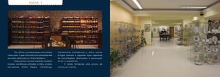 ANDAR -1




	     Por último, o prédio possui uma ampla   Ceramicarte, Conimbricer…), entre outros
cave, piso -1, que funciona com uma empresa   artigos comuns a algumas lojas regionais
paralela dedicada ao Vinho Madeira.           de recordações, destinados à decoração
	     Nessa área é comercializado também      do lar e acessórios.
licores, cerâmicas pintadas à mão, pratas,    	     É ainda fornecida um a prova de
porcelanas   (Vista   Alegre,   Conimbriga,   vinhos ao cliente.
 