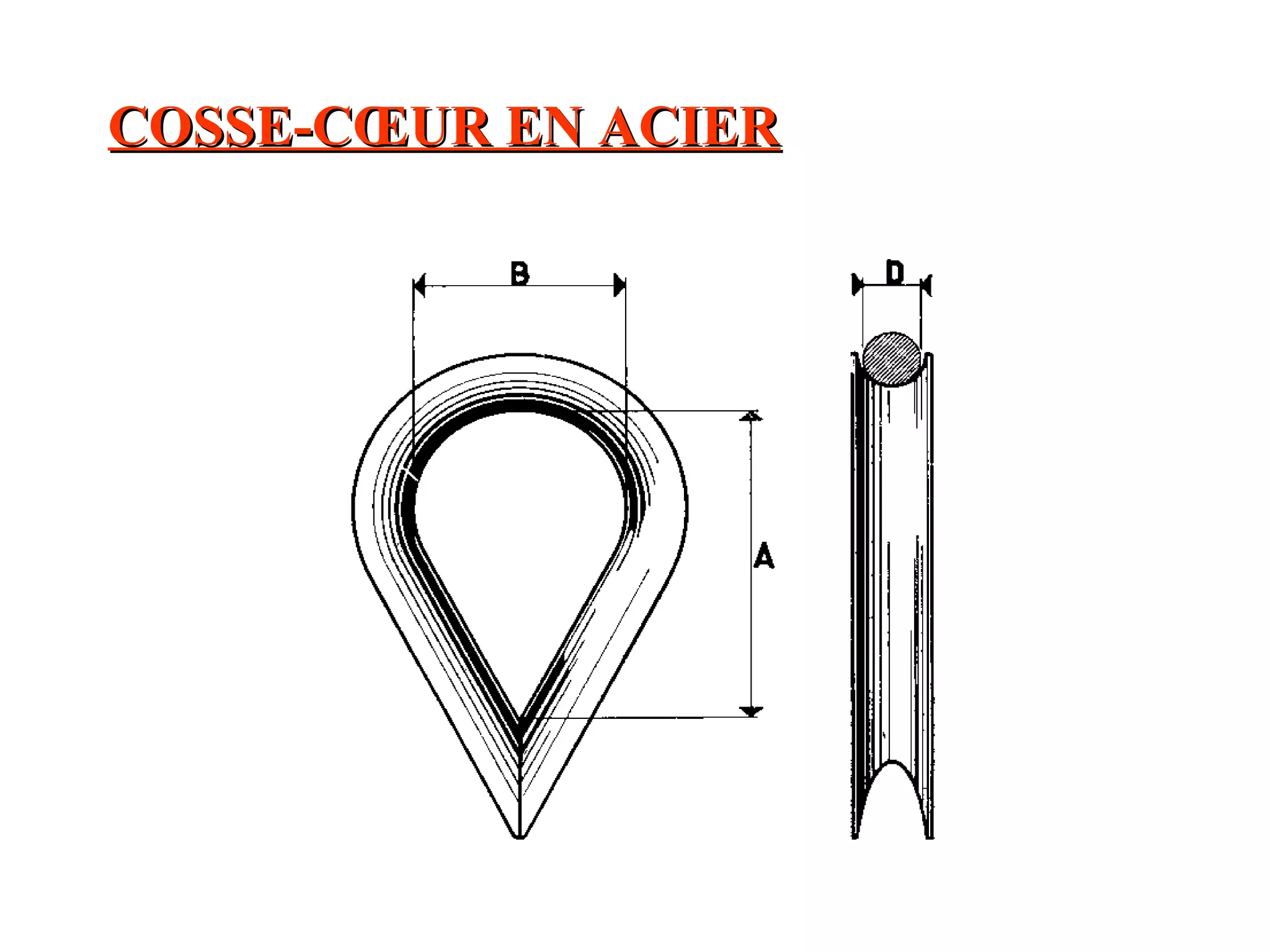 COSSE-CŒUR EN ACIERCOSSE-CŒUR EN ACIER