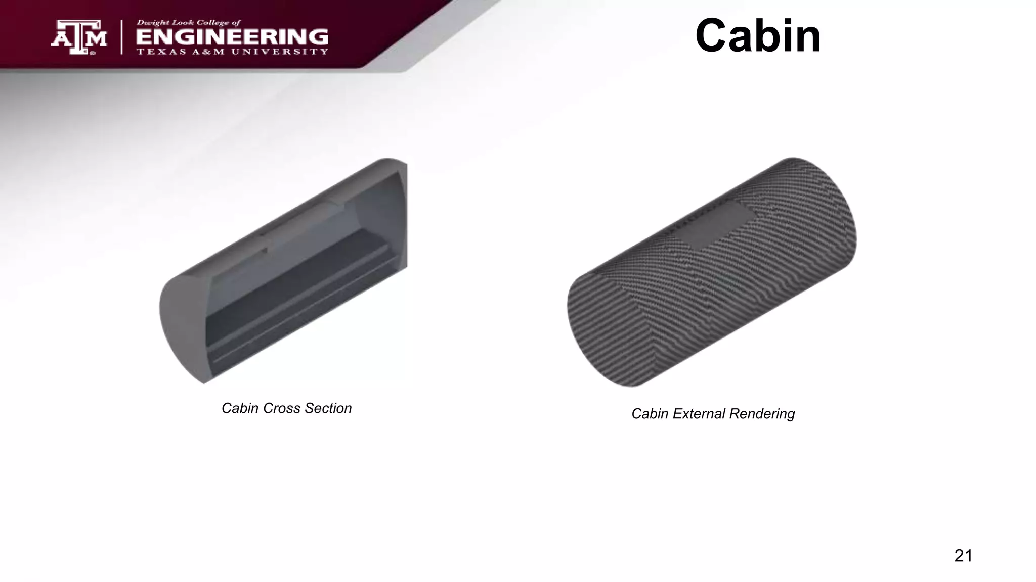 Cabin
Cabin External RenderingCabin Cross Section
21
 