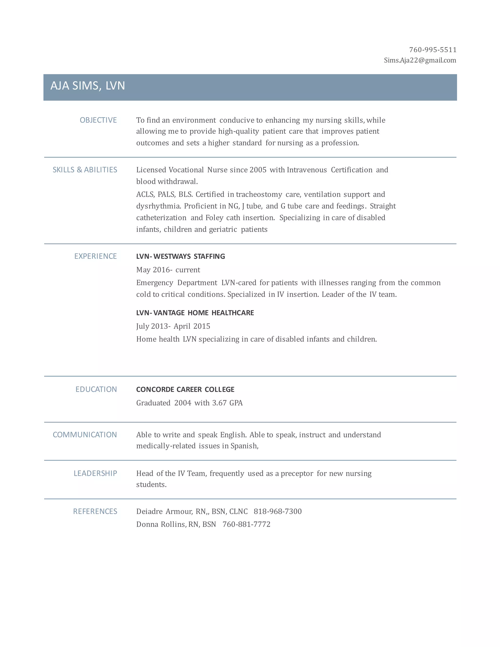 Aja Sims resume PDF - Aja Sims Resume 1 2048 